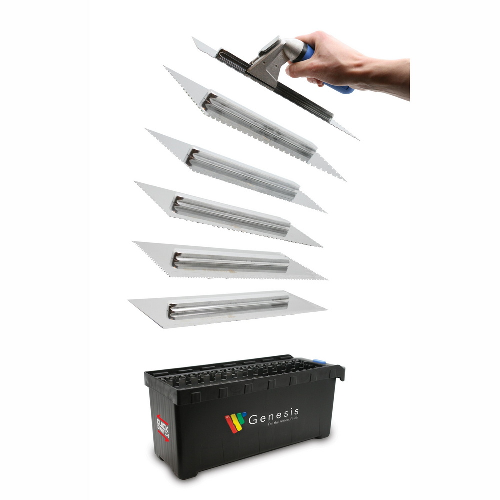 Genesis Quickswitch Flooring Trowel Set With 6 Blades