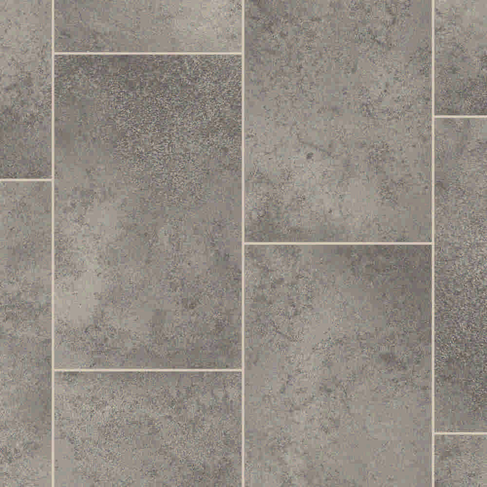 Avid Essence Stone Cushion Vinyl - Tile Grey