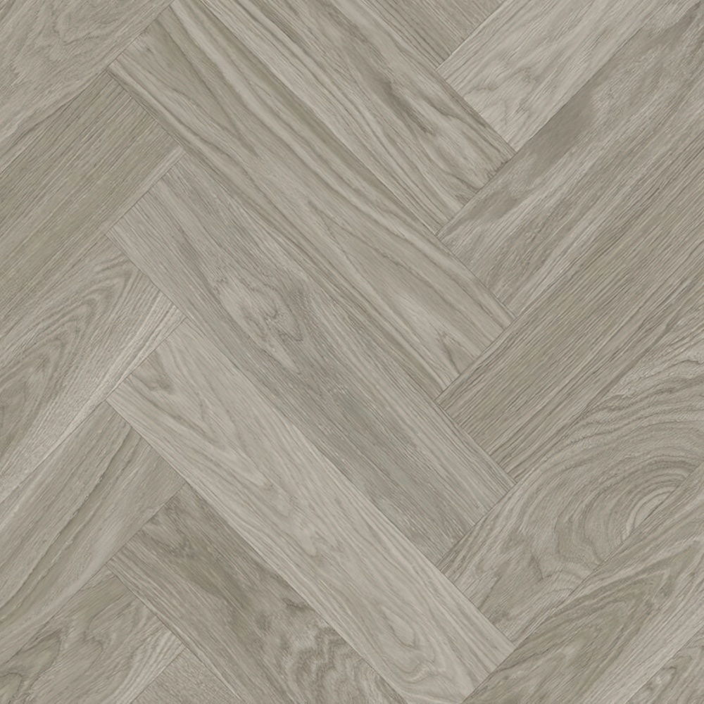 Avid Hometex Cushion Vinyl - Parquet Light Grey Oak